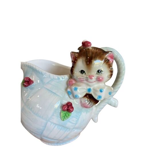 Vintage Kitty Creamer Anthropomorphic Kitschy Kitten Cat Collectible‎ Coffee - Picture 3 of 13
